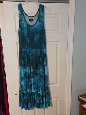 Jason Wu Teal Tie-Dye Midi/maxi Dress